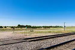 Hoffland as seen from across Nebraska Highway 2, July 2017