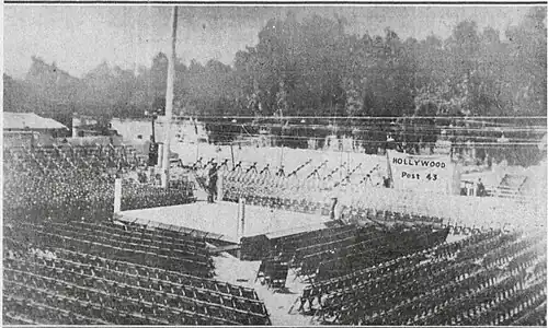 Hollywood Legion Stadium, photographed 1921, when it was simply an open-air boxing ring