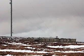 Buildings at the base of the antenna