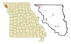 Location of Corning, Missouri