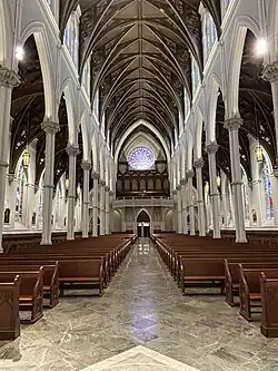 View from the sanctuary to the loft