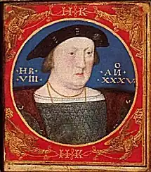Henry VIII. A recent technical analysis has shown that this miniature was painted by the same hand as the Yale Miniature[30]