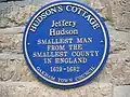 Plaque on Jeffery Hudson's Cottage