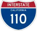 Interstate 110 and State Route 110 marker