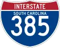 Interstate 385 marker