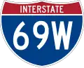 Interstate 69W marker