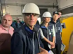 IAEA Director General Rafael Grossi and mission team members at the plant in September 2022