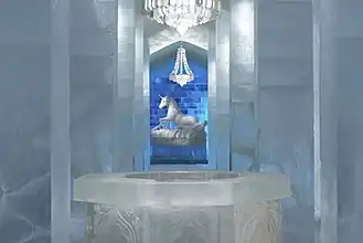 Main Hall "Secret Garden" at Icehotel in Jukkasjärvi, Sweden (January 2014)