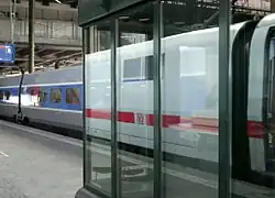 A TGV meets a reflection of an ICE.