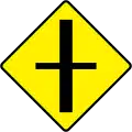 Crossroads with priority with a thick line (diamond)