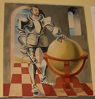 Anton Refregier mural, Panel #3, "Sir Francis Drake"