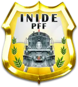 INIDE PFF emblem, the institute currently responsible for the Brazilian Federal Railroad Police