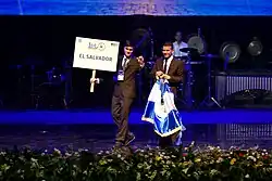 Team El Salvador at the opening ceremony of the 2019 International Physics Olympiad