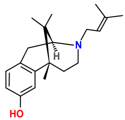 Chemical structure of ibazocine.