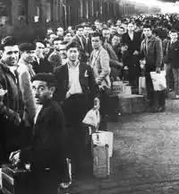 Italian immigrants arriving in Colombia