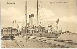 The passenger ship Emperor Trajan built in 1906 at Saint-Nazaire