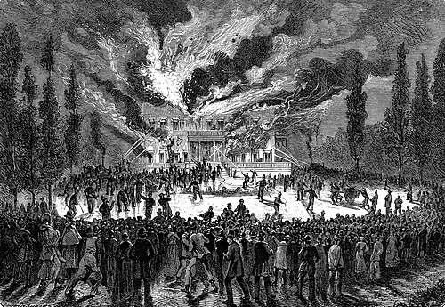 The Pavilion of Tervuren on fire, 2 March 1879