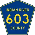 County Road 603 marker
