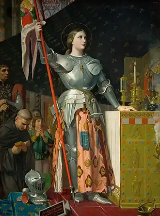 Painting by Jean-Auguste-Dominique Ingres depicting Joan of Arc at the coronation of King Charles VII