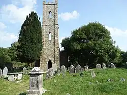 Innishannon Tower marks the location of a medieval Huguenot chapel