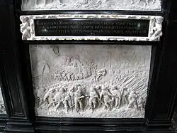 Alexander Colyn, cenotaph of Maximilian I, marble relief based on wood carvings by Albrecht Dürer