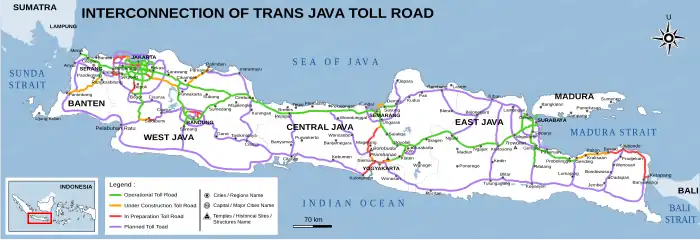Interconnection of Trans Java Toll Road