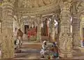 Interior of the Luna Vasahi or Shri Neminath Temple, Dilwara