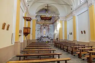 Interior of the Church of Madonna del Carmine in Invorio