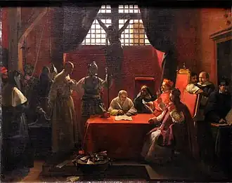 The Examination of Savonarola (1846) by François Marius Granet (Musée des Beaux-Arts de Lyon, Lyon)