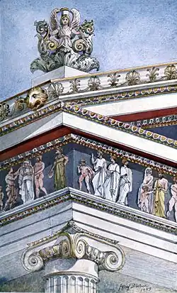 Original polychromy of Ionic temples