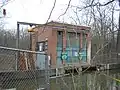 Irving Dam headhouse from parking lot