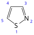 Skeletal formula with numbers