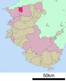 Location of Iwade in Wakayama Prefecture