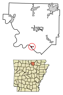 Location of Guion in Izard County, Arkansas