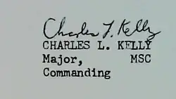 Cursive signature in ink