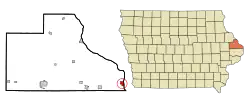 Location of Sabula, Iowa