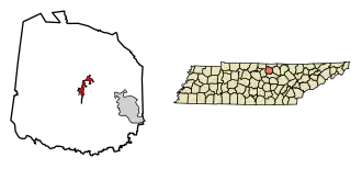 Location of Gainesboro in Jackson County and Tennessee.