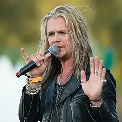 Samuel at Stockholm Pride in 2014