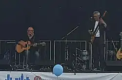 Keelaghan (left) performing in Montreal in 2017