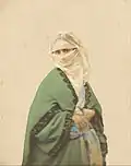 A Turkish Woman in Outdoor Dress, hand-coloured photograph, c. 1857