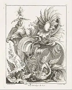 Rocaille design with Chinese Figure by Jean Mondon (1736)
