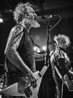 Pinkus with Melvins in 2018