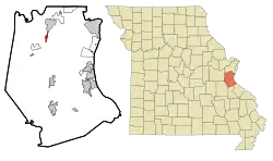Location of Scotsdale, Missouri