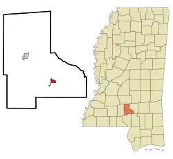 Location of Bassfield, Mississippi