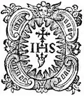 The Jesuit emblem from a 1586 print
