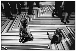 Jim Lambie exhibition, Transmission, 1999.