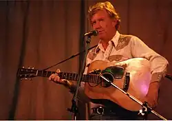 Jim Rooney on stage at the 1985 Cambridge Folk Festival