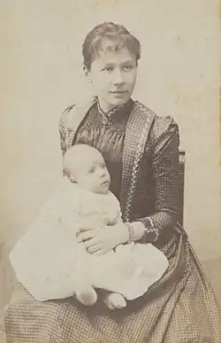 Wife Jo with their son Vincent Willem, 1890