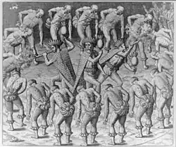 Tupinambá Indians; 16th-century engraving