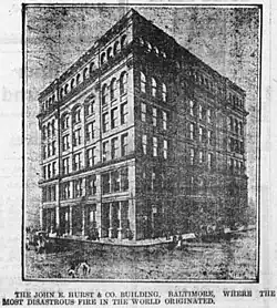 Image 4John E. Hurst Building, site of the fire's outbreak (from Great Baltimore Fire)